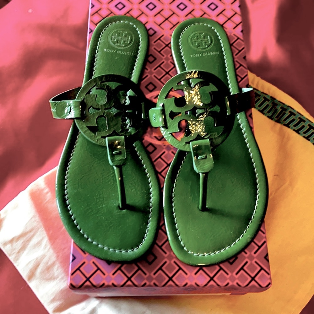 Authentic Tory Burch Sandals in Green